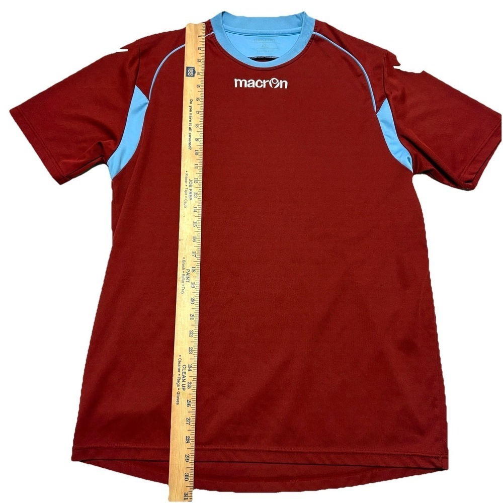 Macron Vesta Soccer Jersey Sz XL Maroon Cardinal Columbia Blue Training Top 2016 - Picture 3 of 10